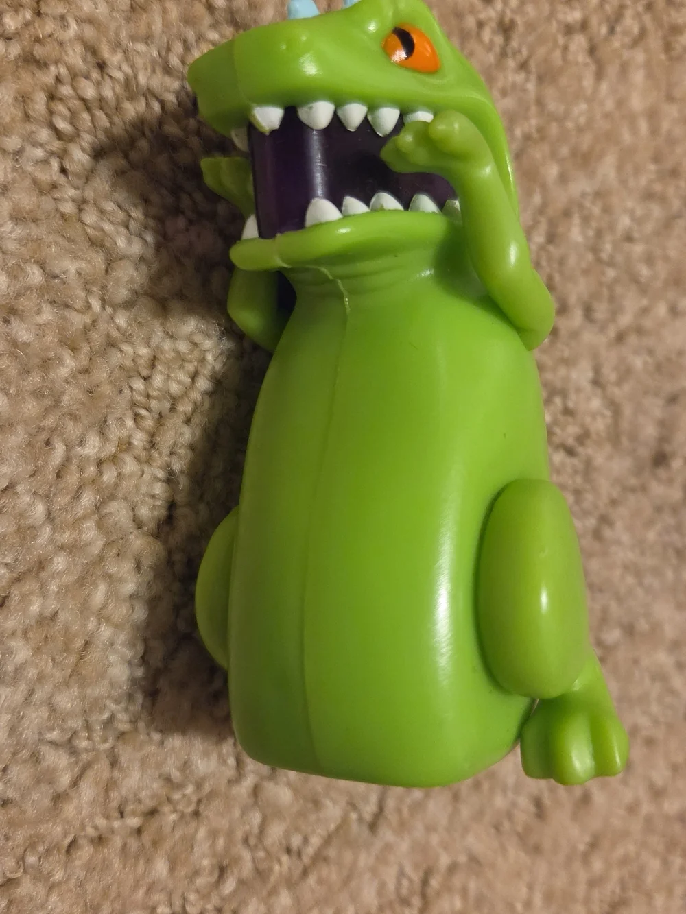 Rugrats Reptar Burger King junior meal toy green dinosaur with wheels from 1998
